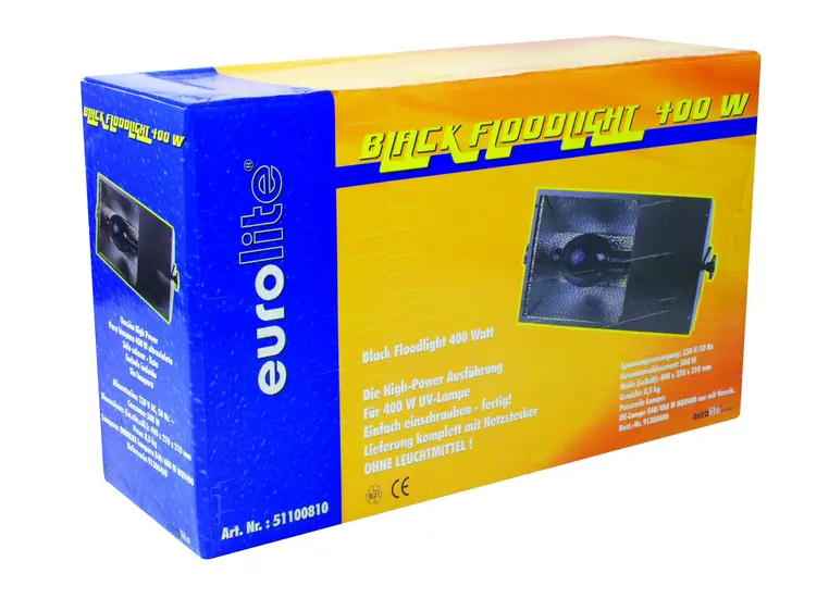 EUROLITE Black Floodlight 400W 